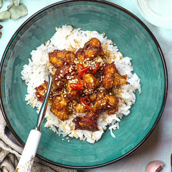 Sweet & Sour Sticky Cauliflower