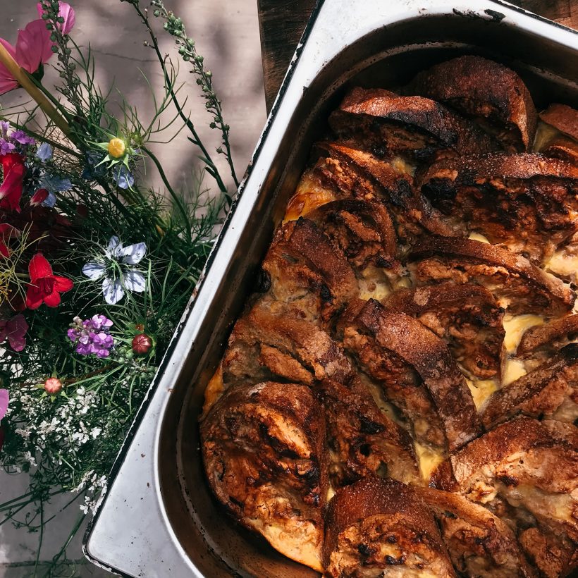 Gullivers Peanut Butter and Banana Bread & Butter Pudding